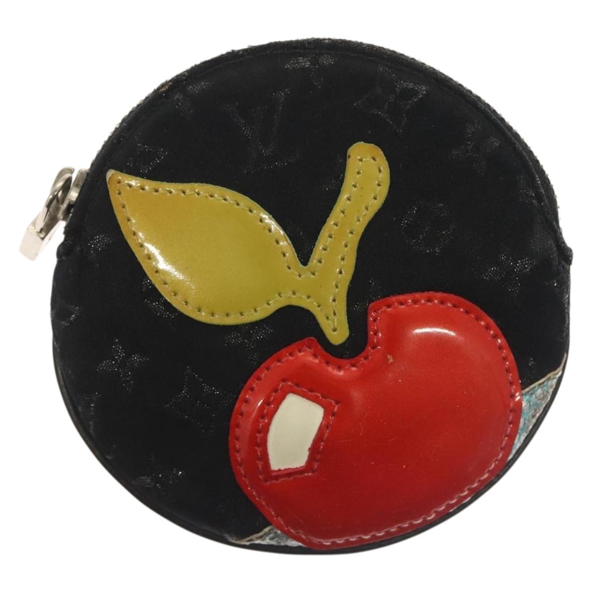 LOUIS VUITTON Satin Comte De Fe Porte Monnaie Round Coin M92272 LV Auth 131499