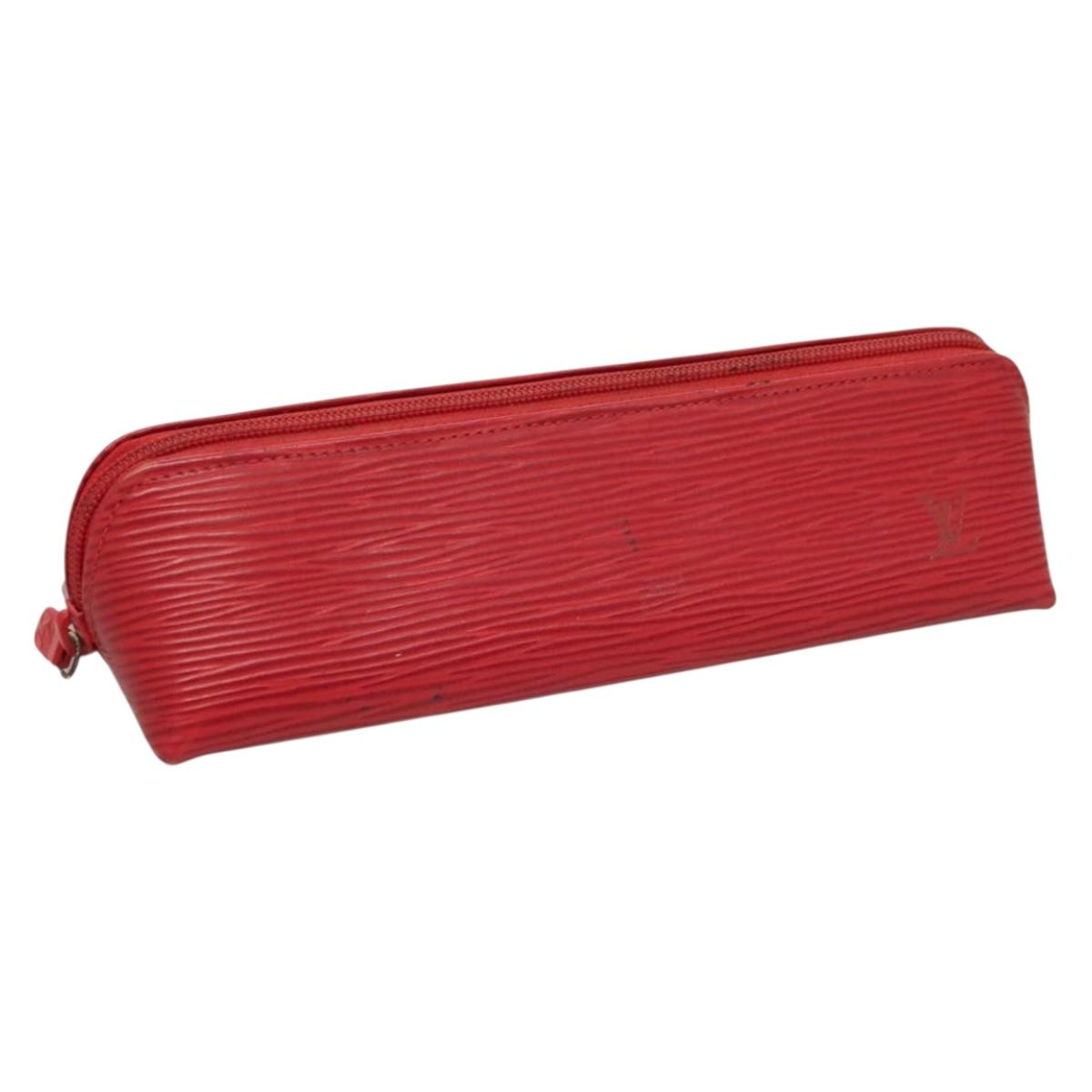 LOUIS VUITTON Epi Trousse Crayons Pen Case Red M56547 LV Auth 131502