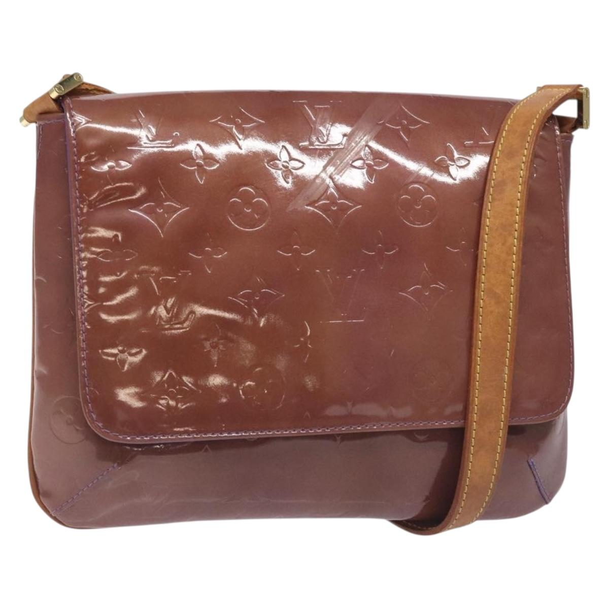 LOUIS VUITTON Monogram Vernis Thompson Street Bag Viole M91095 LV Auth 131521
