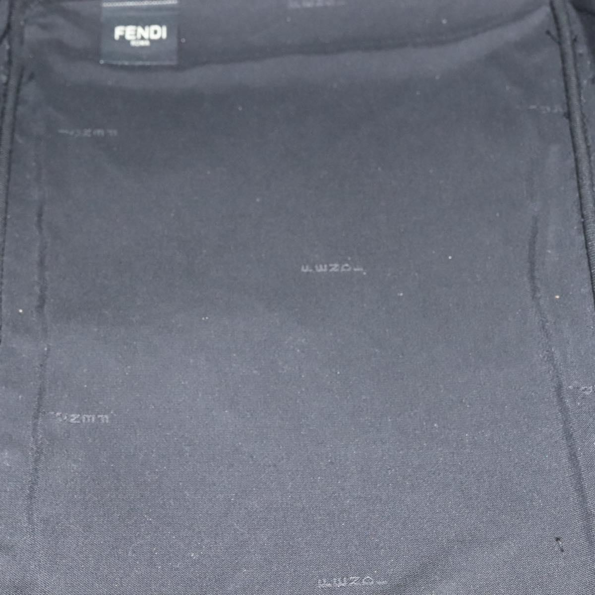 FENDI Zucca Canvas Clutch Bag Outlet Black Gray Auth 131527