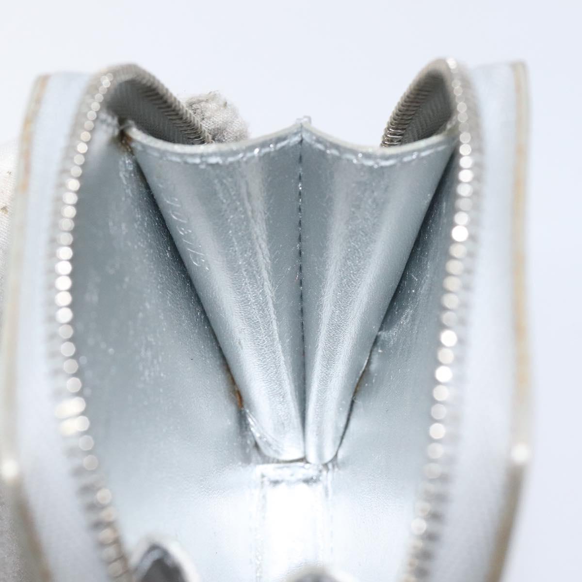 LOUIS VUITTON Vernis Porte Monnaie Flocon Coin Purse Argent M58215 Auth 131564