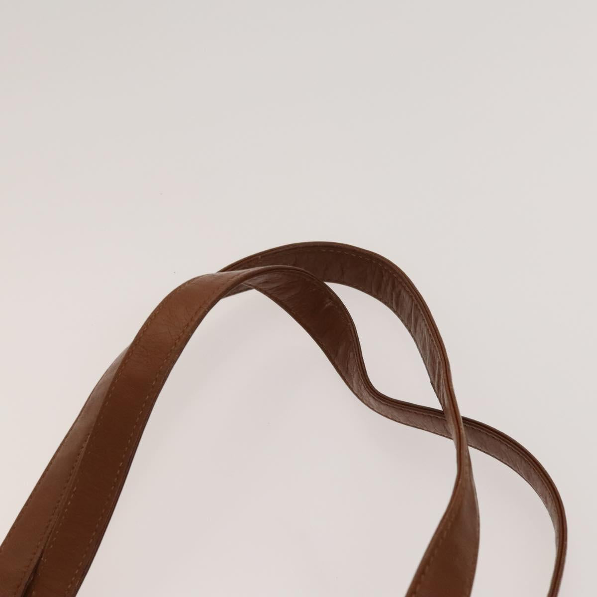 BALLY Hand Bag Leather PVC 2Set Black Brown gold Auth 131567