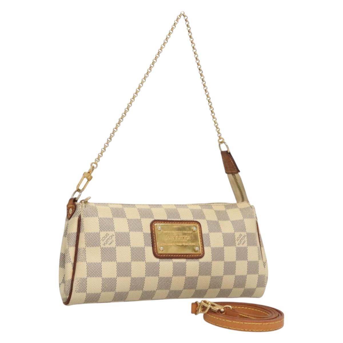 LOUIS VUITTON Damier Azur Eva Shoulder Bag 2way N55214 LV Auth 131576