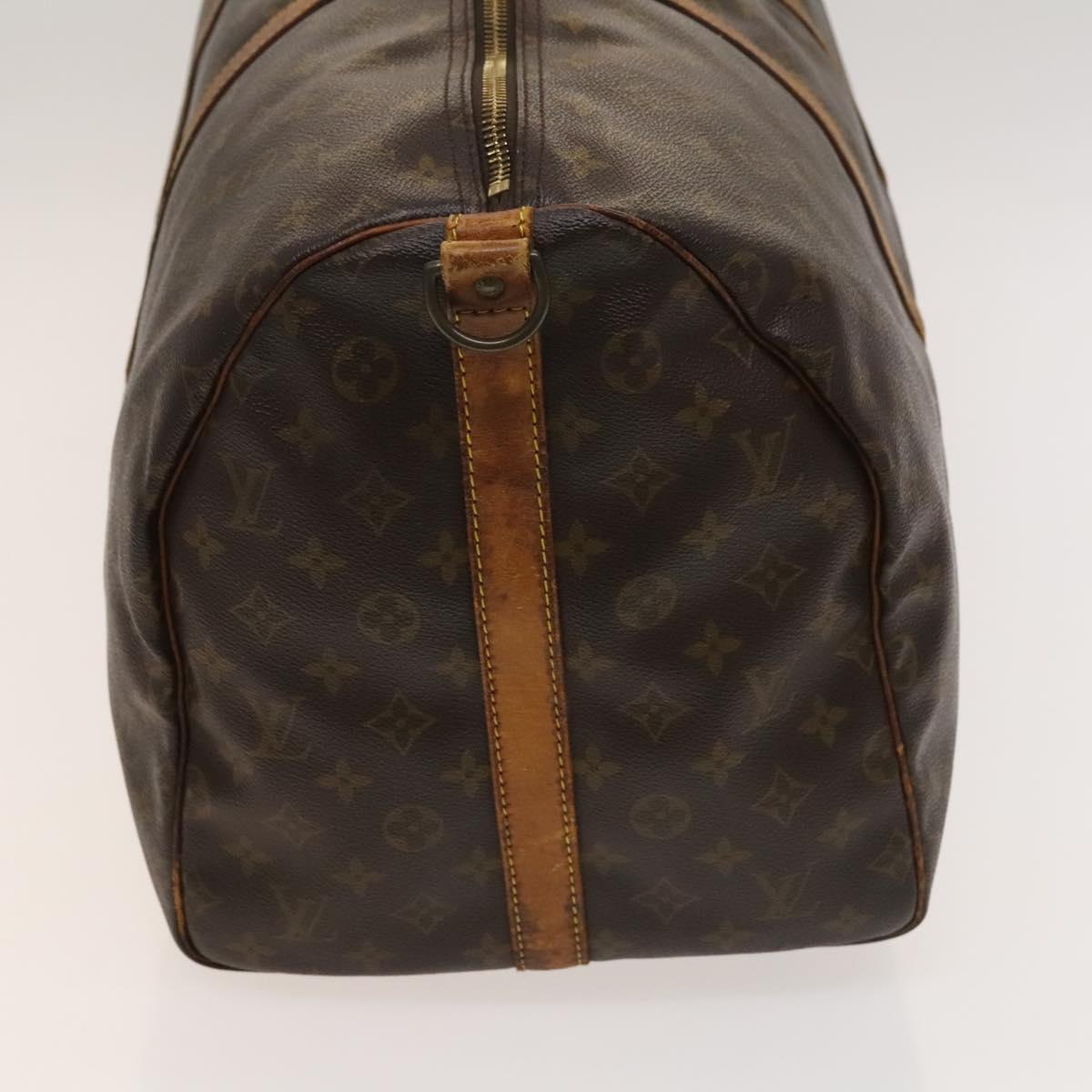 LOUIS VUITTON Monogram Keepall Bandouliere 55 Boston Bag M41414 LV Auth 131601