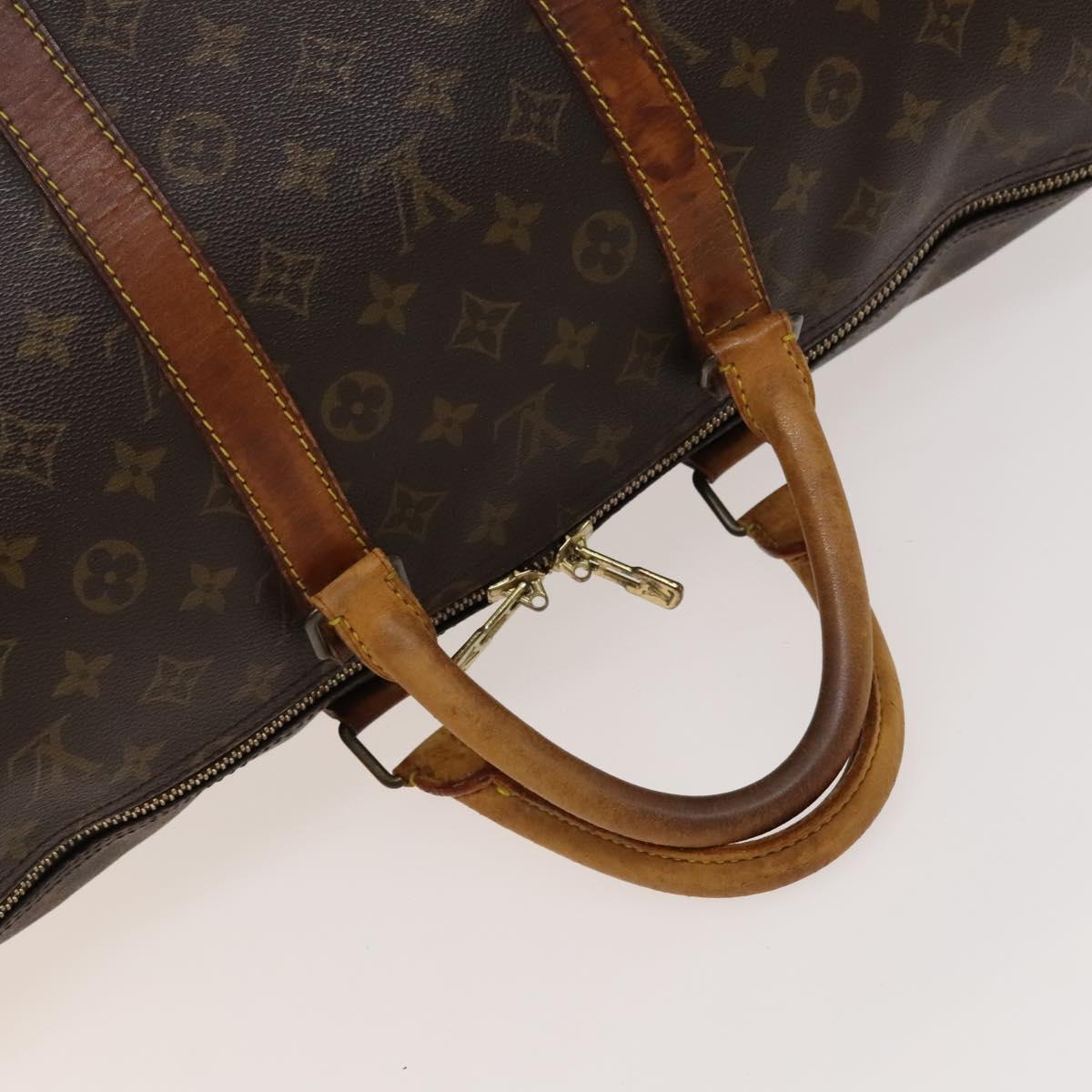 LOUIS VUITTON Monogram Keepall Bandouliere 55 Boston Bag M41414 LV Auth 131601