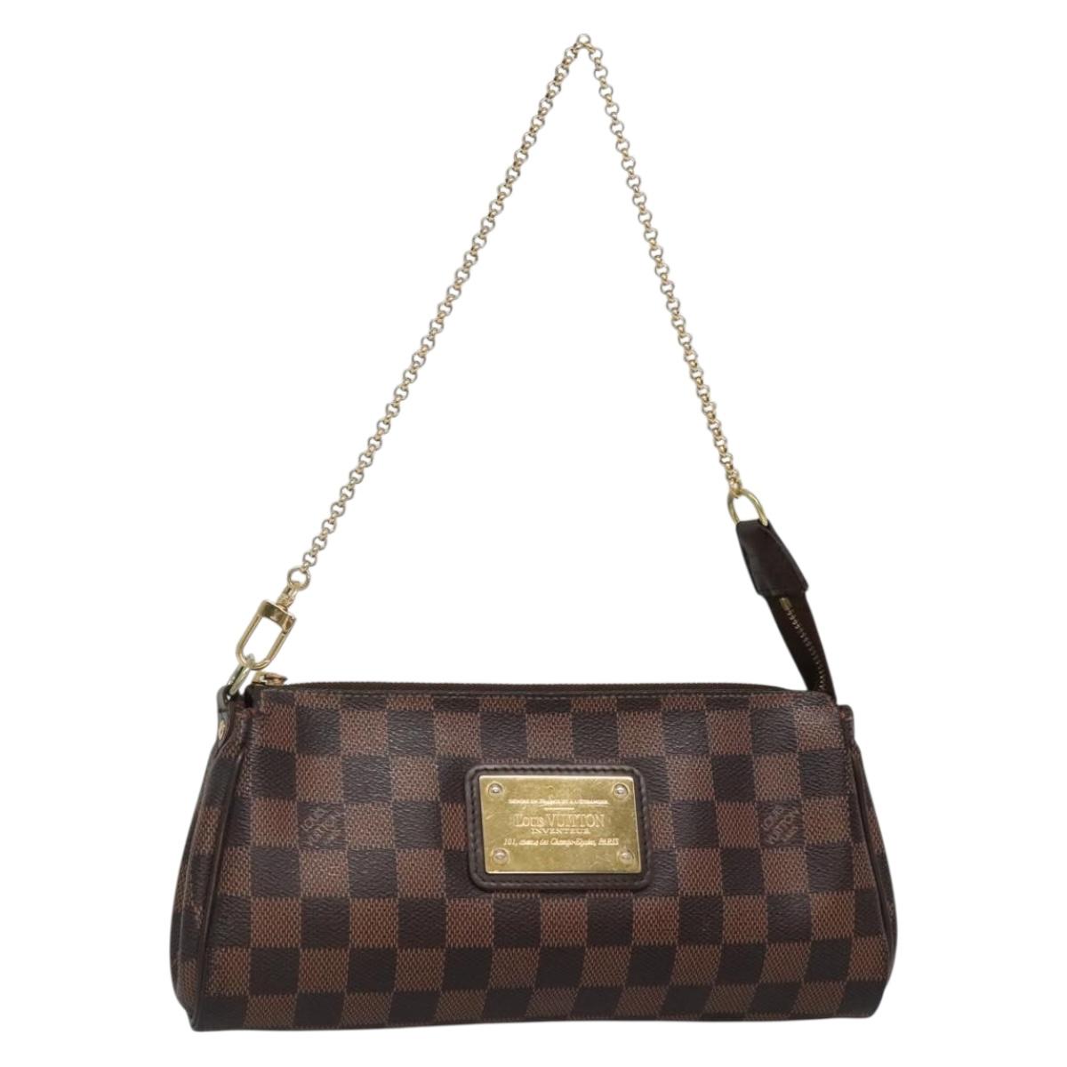 LOUIS VUITTON Damier Ebene Eva Shoulder Bag 2way N55213 LV Auth 131622