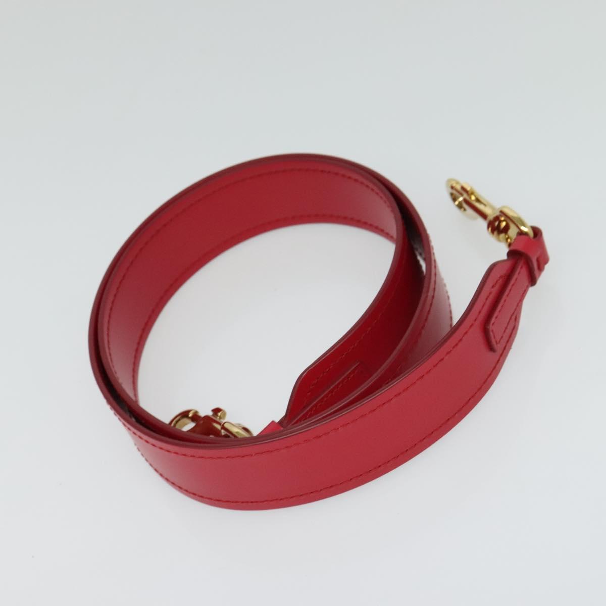 Salvatore Ferragamo Vala Shoulder Bag Leather Red Gold Auth 131636