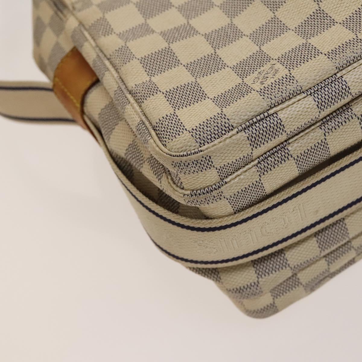 LOUIS VUITTON Damier Azur Naviglio Shoulder Bag N51189 LV Auth 131659