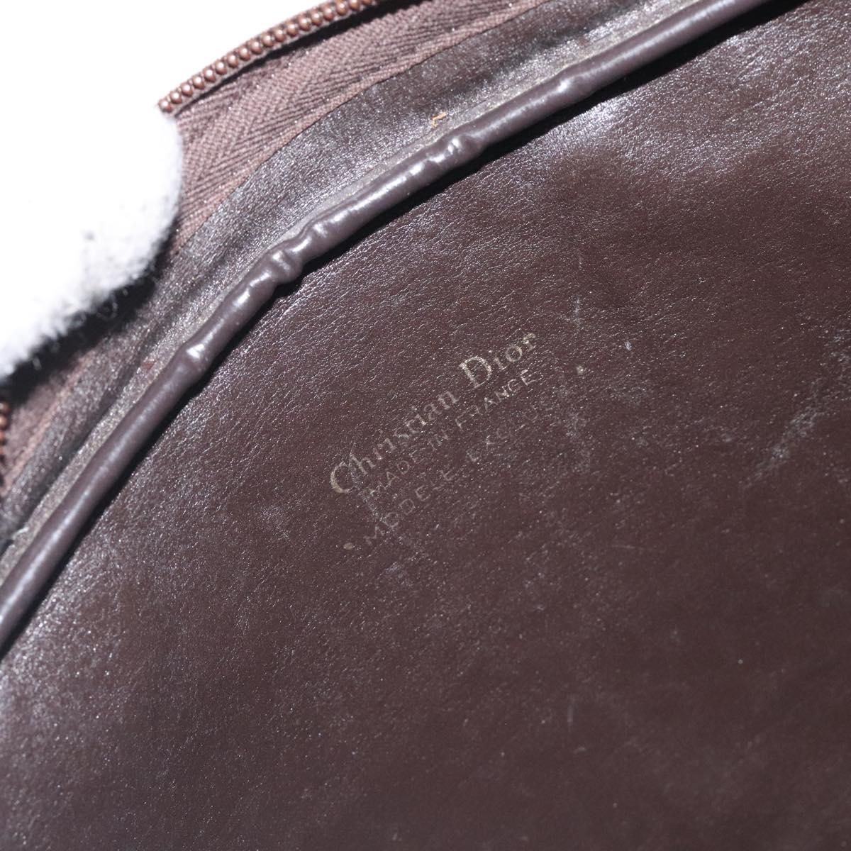 Christian Dior Trotter Canvas Shoulder Bag Brown Auth 131685