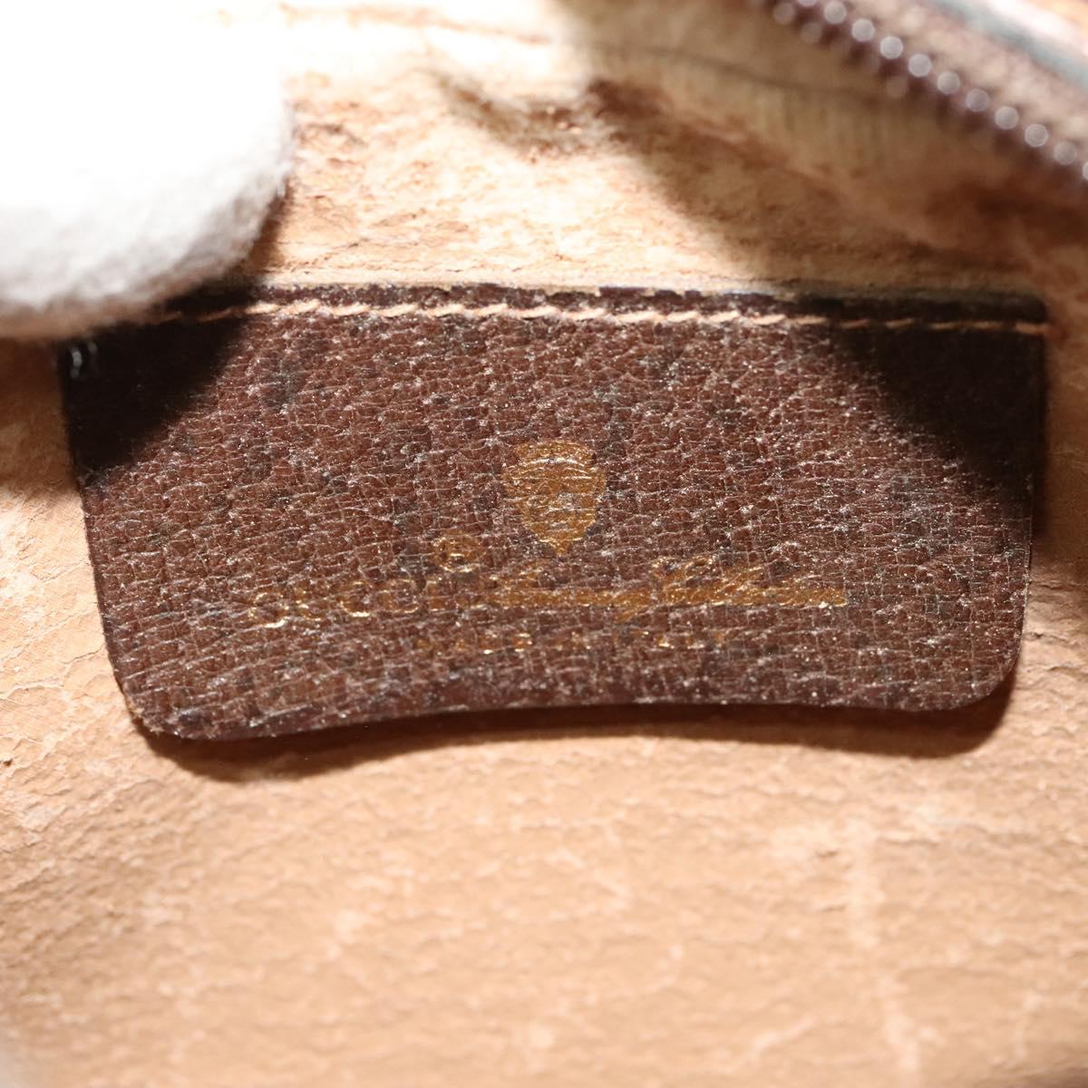 GUCCI GG Supreme Web Sherry Line Bag PVC Beige Gold 156 02 066 Auth 131723