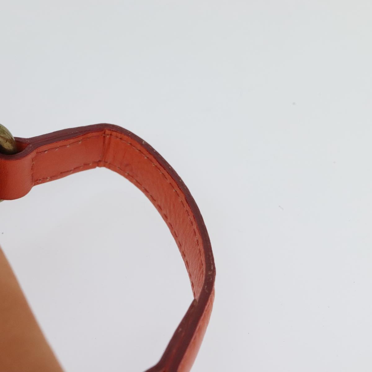 BURBERRY Blue Label Hand Bag Leather 2way Orange Auth 131728