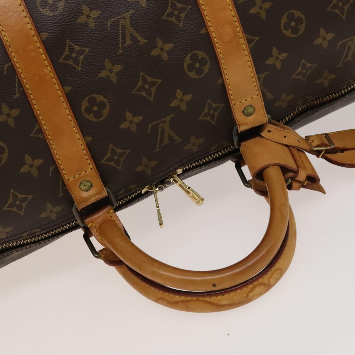 LOUIS VUITTON Monogram Keepall 55 Boston Bag M41424 LV Auth 131763