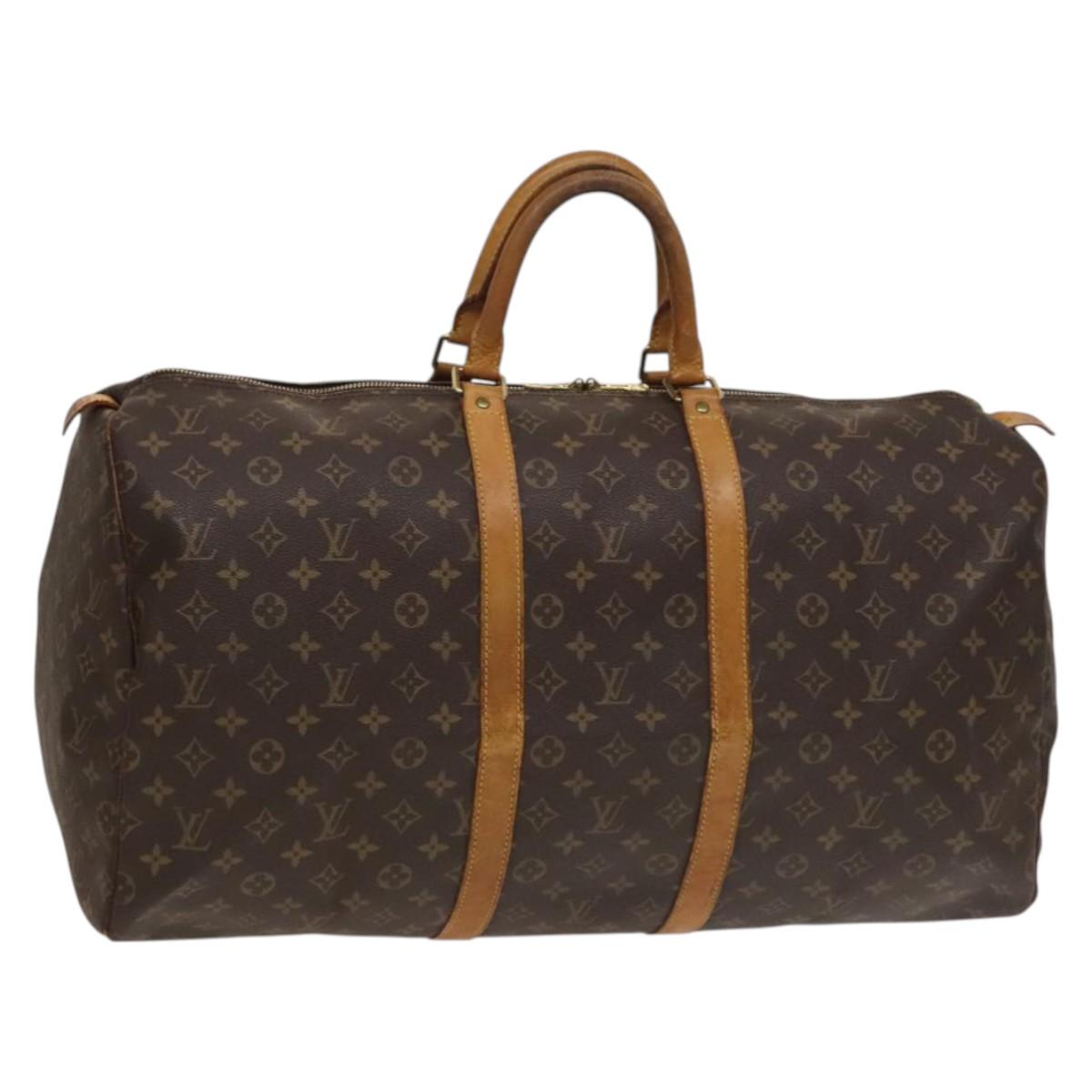 LOUIS VUITTON Monogram Keepall 55 Boston Bag M41424 LV Auth 131773