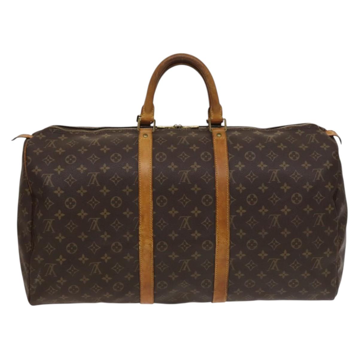 LOUIS VUITTON Monogram Keepall 55 Boston Bag M41424 LV Auth 131773