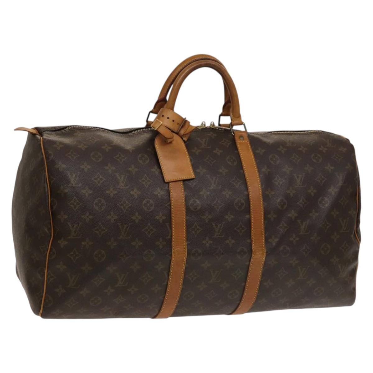 LOUIS VUITTON Monogram Keepall 55 Boston Bag M41424 LV Auth 131776