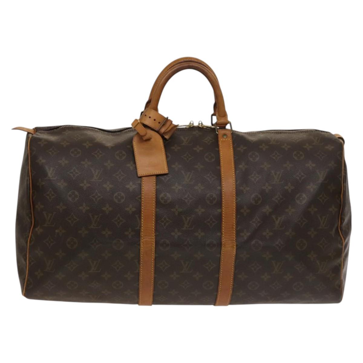 LOUIS VUITTON Monogram Keepall 55 Boston Bag M41424 LV Auth 131776