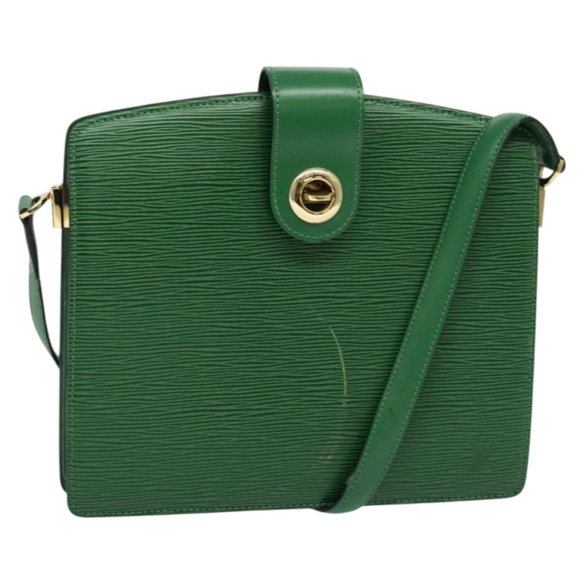 LOUIS VUITTON Epi Capuchin Shoulder Bag Green M52344 LV Auth 131777
