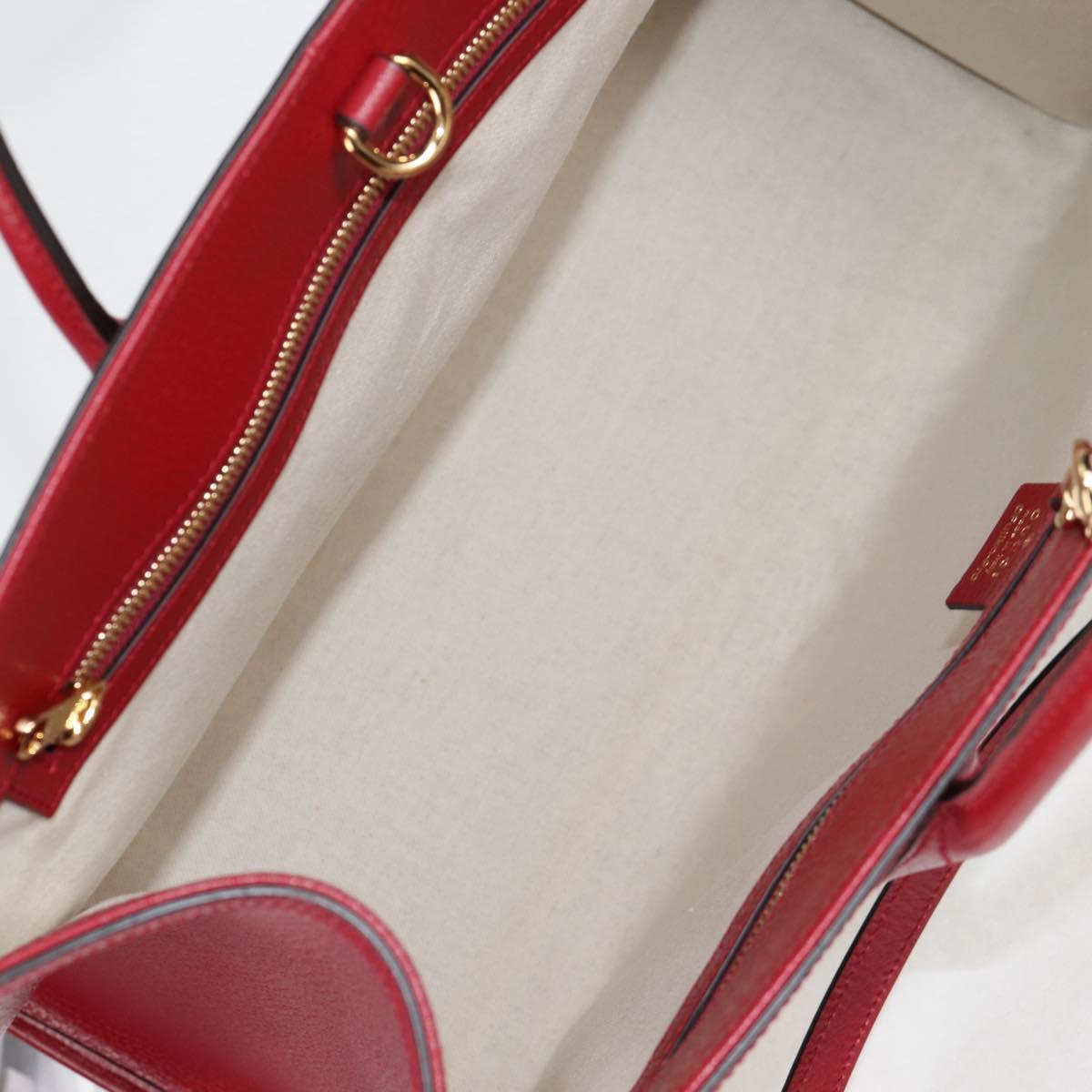 GUCCI Micro GG Supreme Doraemon Hand Bag PVC 2way Brown Gold 653952 Auth 131782A