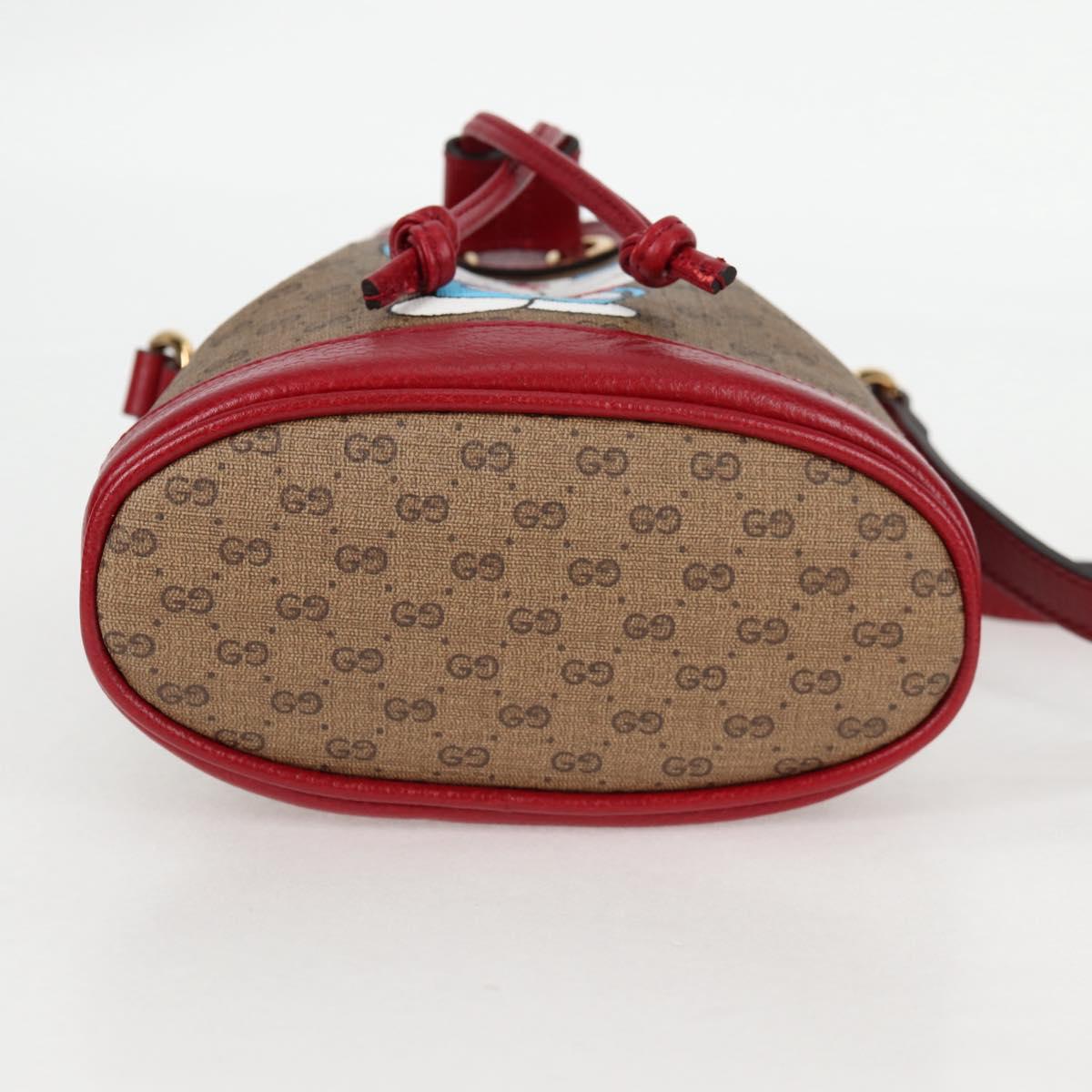 GUCCI Micro GG Supreme Doraemon Collaboration Bag PVC Beige 647801 Auth 131783SM