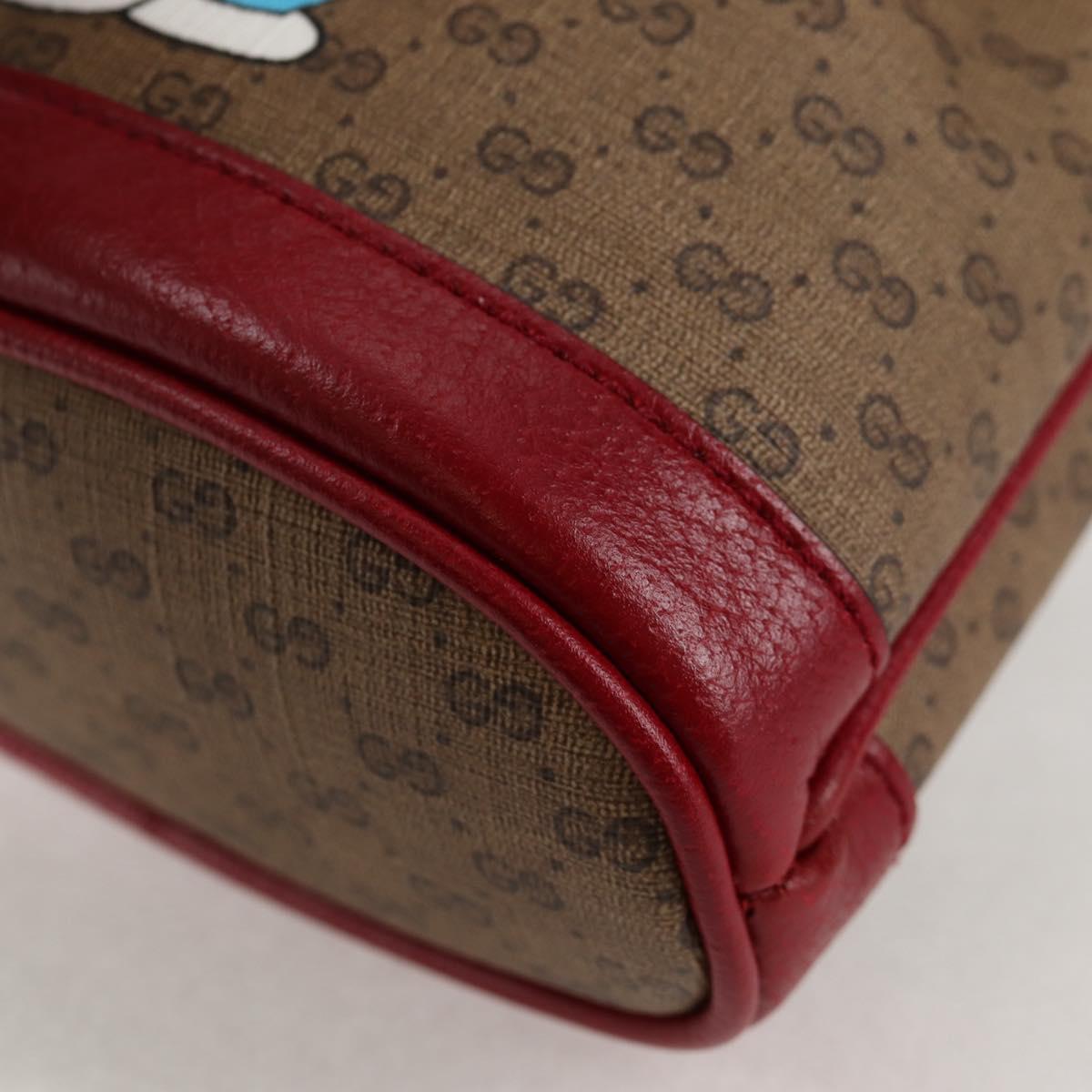GUCCI Micro GG Supreme Doraemon Collaboration Bag PVC Beige 647801 Auth 131783SM