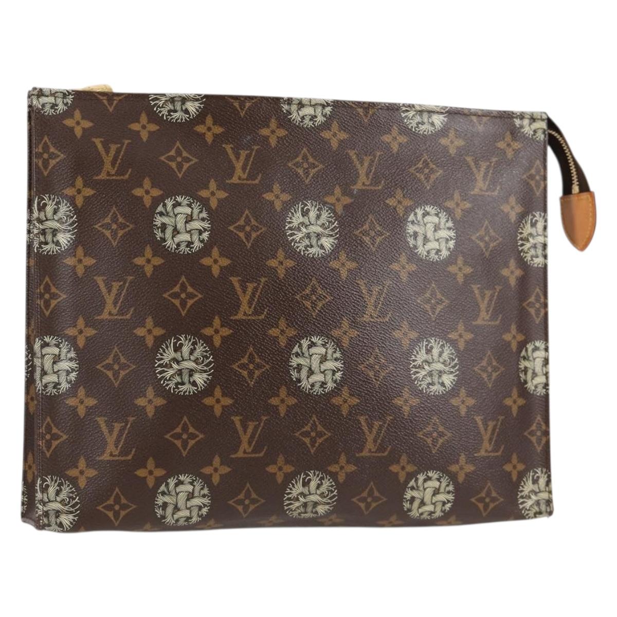 LOUIS VUITTON Monogram Pochette Voyage Clutch Bag M41513 LV Auth 131809V