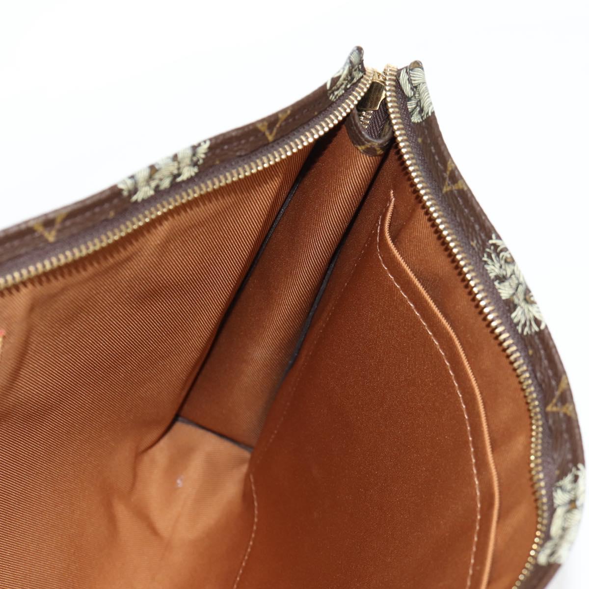 LOUIS VUITTON Monogram Pochette Voyage Clutch Bag M41513 LV Auth 131809V