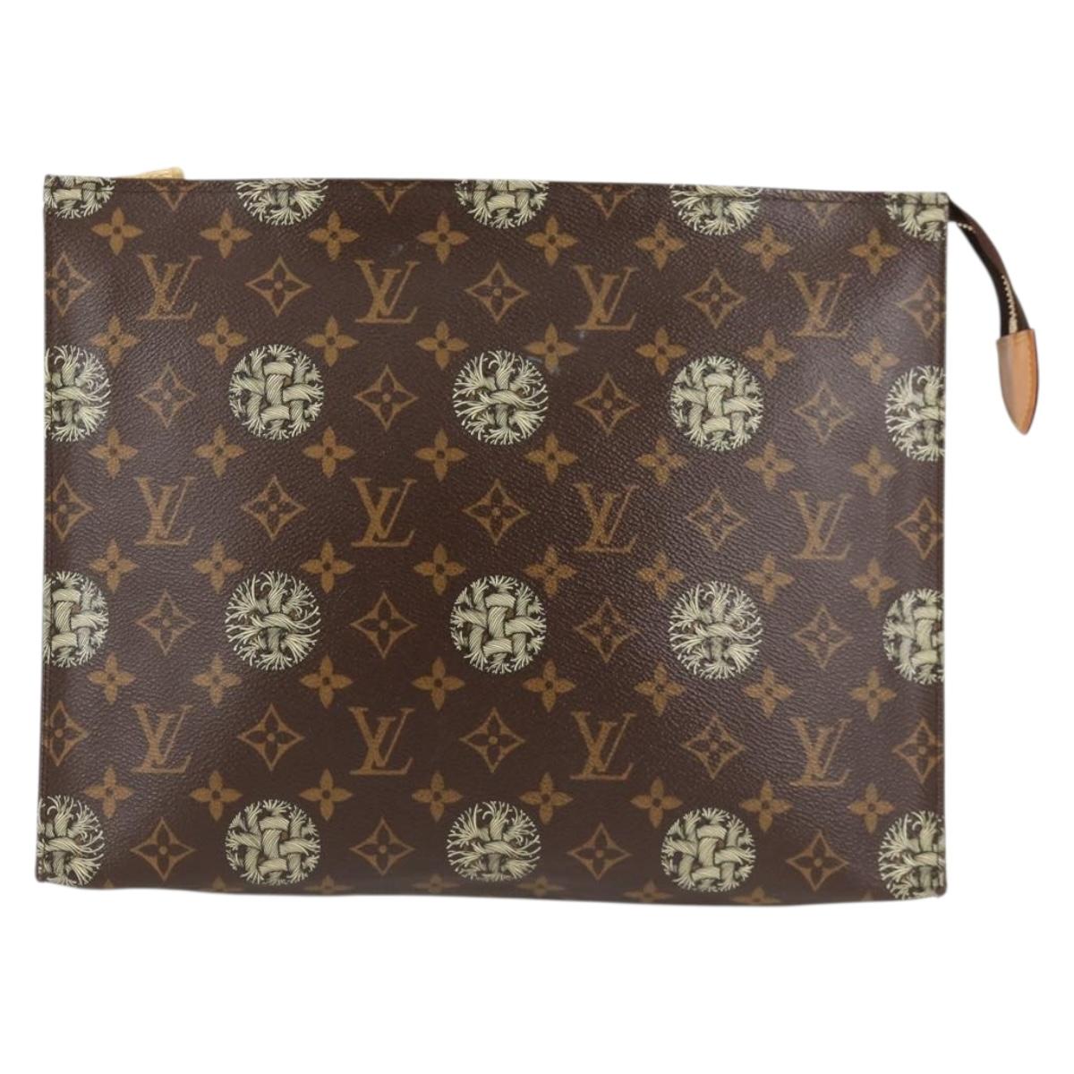 LOUIS VUITTON Monogram Pochette Voyage Clutch Bag M41513 LV Auth 131809V