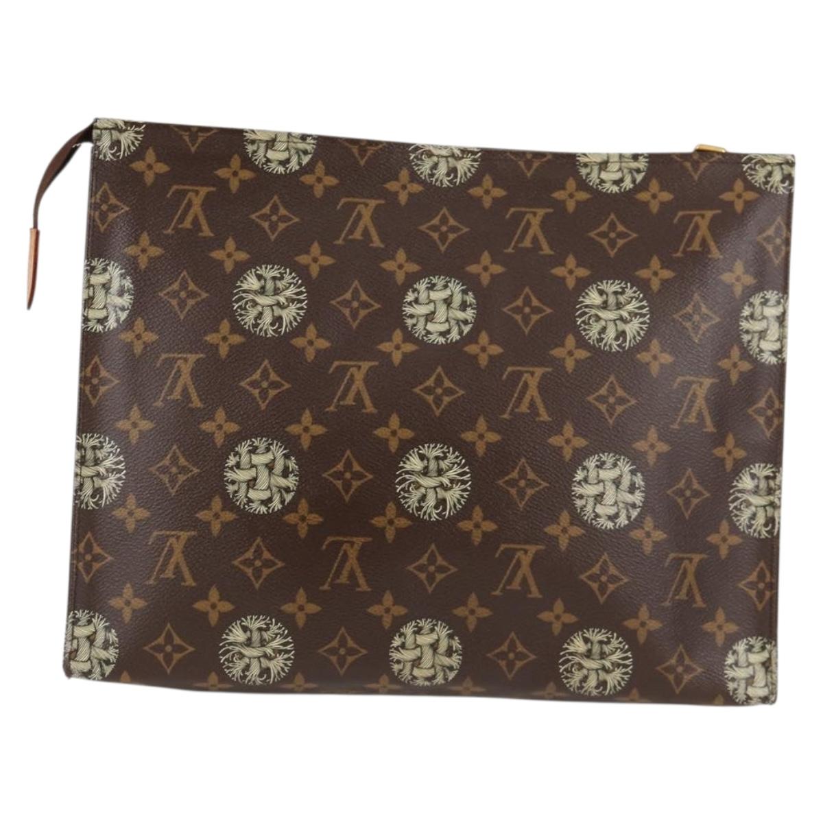 LOUIS VUITTON Monogram Pochette Voyage Clutch Bag M41513 LV Auth 131809V