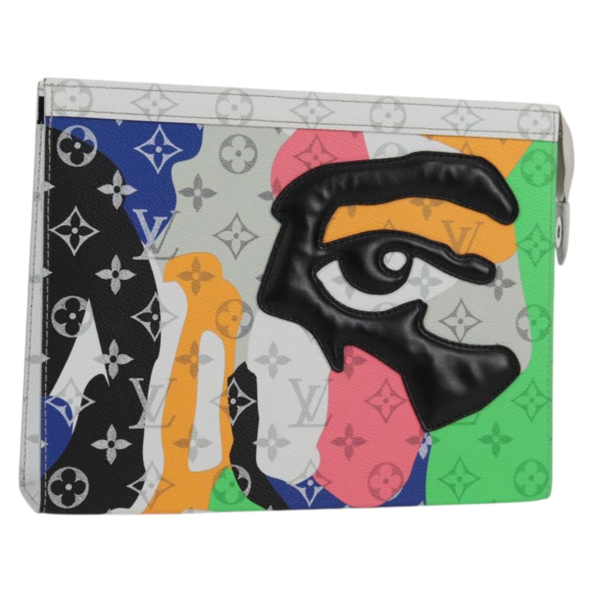 LOUIS VUITTON LV Portrait Pochette Voyager MM Clutch Bag M82589 LV Auth 131811SM