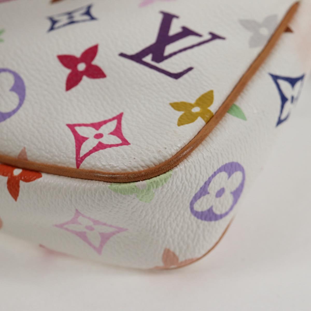LOUIS VUITTON Multicolor Pochette Accessoires Pouch White M92649 LV Auth 131819V