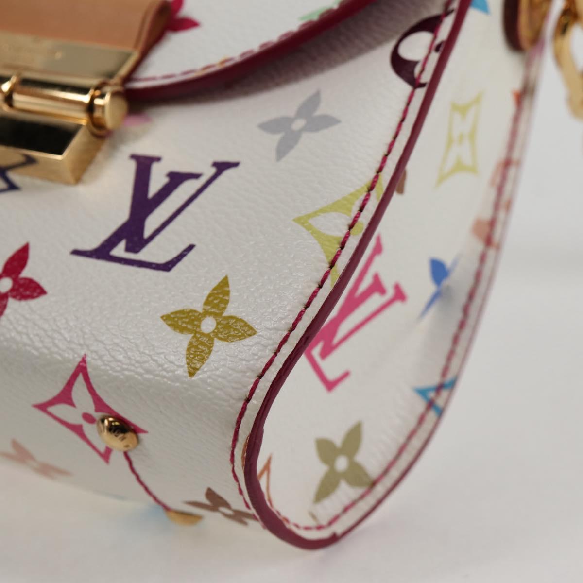 LOUIS VUITTON Monogram Multicolor Heart Breaker Bag White M40660 Auth 131824SV