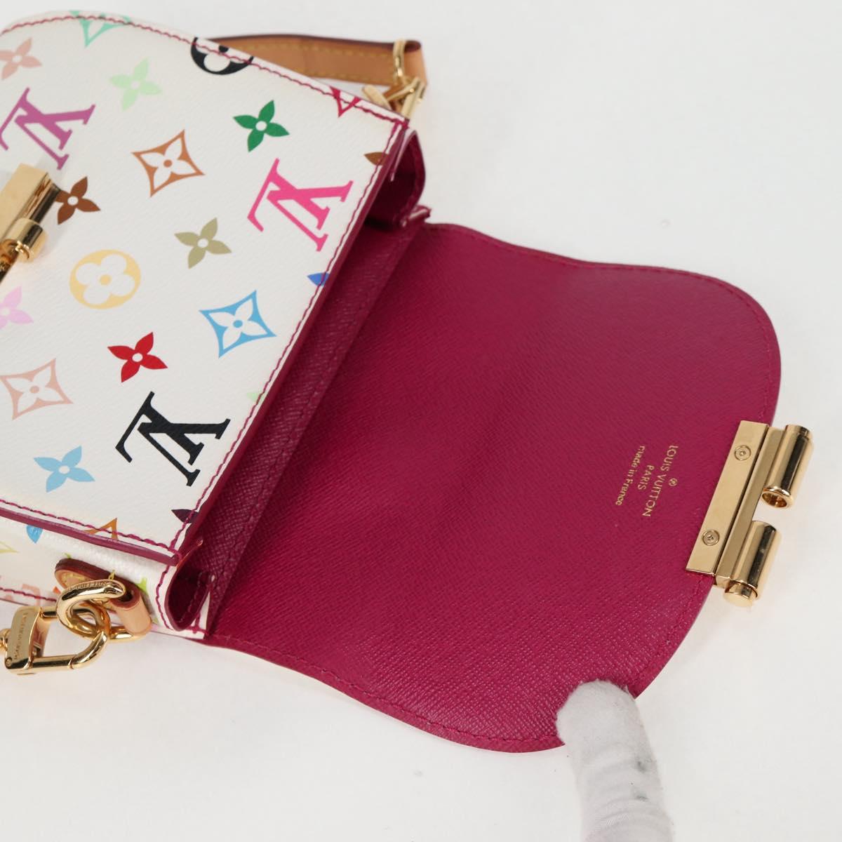 LOUIS VUITTON Monogram Multicolor Heart Breaker Bag White M40660 Auth 131824SV