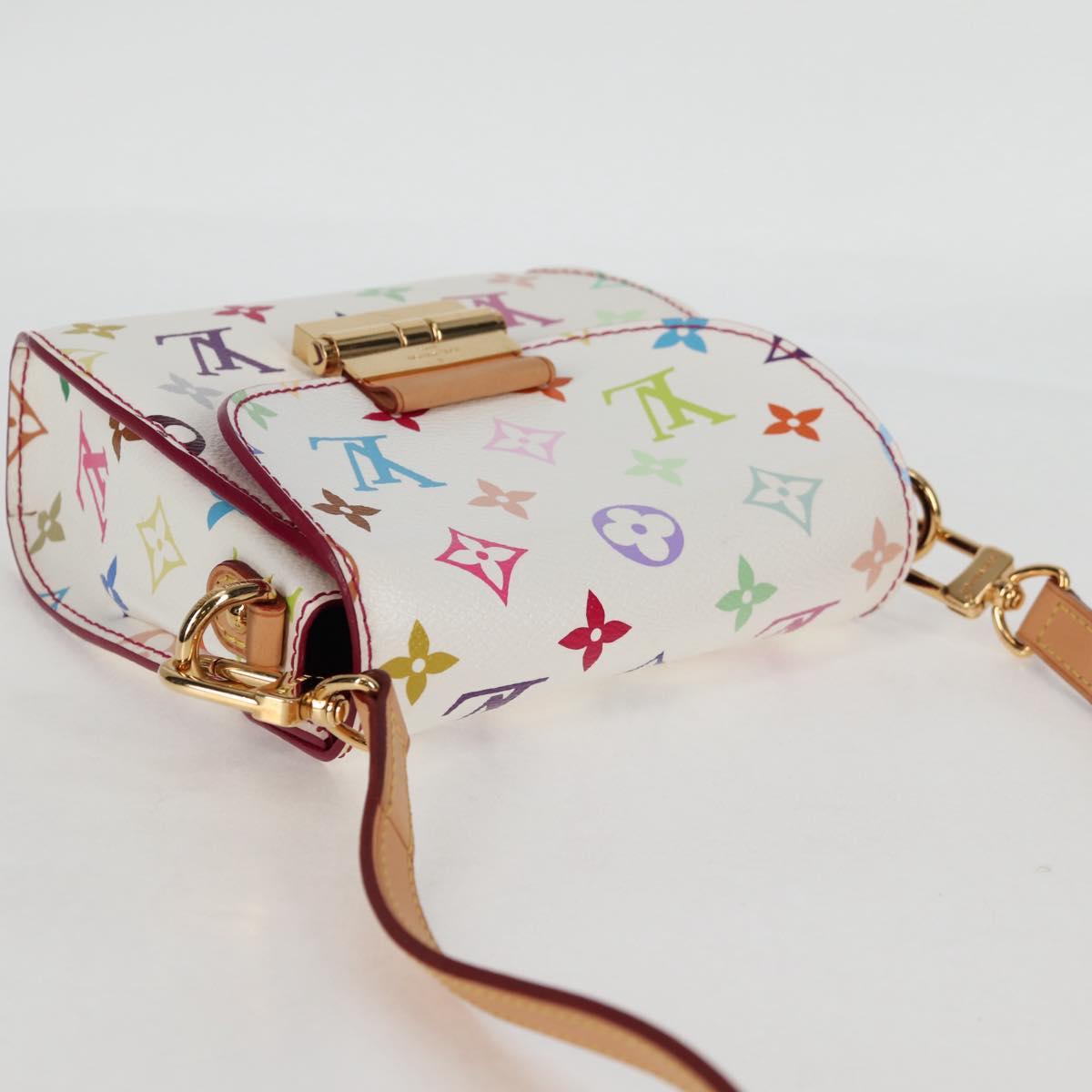 LOUIS VUITTON Monogram Multicolor Heart Breaker Bag White M40660 Auth 131824SV