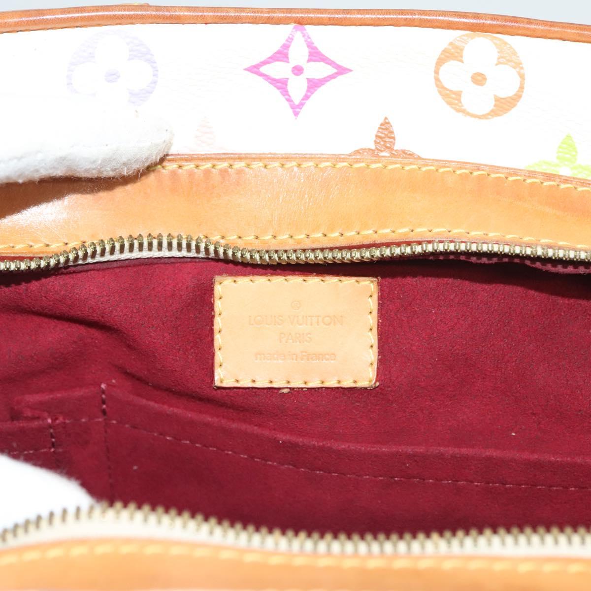 LOUIS VUITTON Monogram Multicolor Claudia Hand Bag White M40193 LV Auth 131825