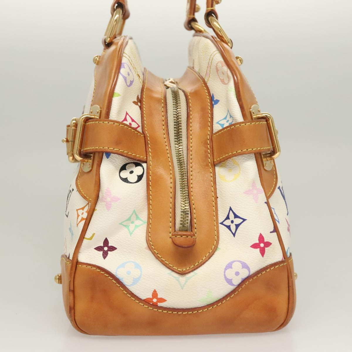 LOUIS VUITTON Monogram Multicolor Claudia Hand Bag White M40193 LV Auth 131825