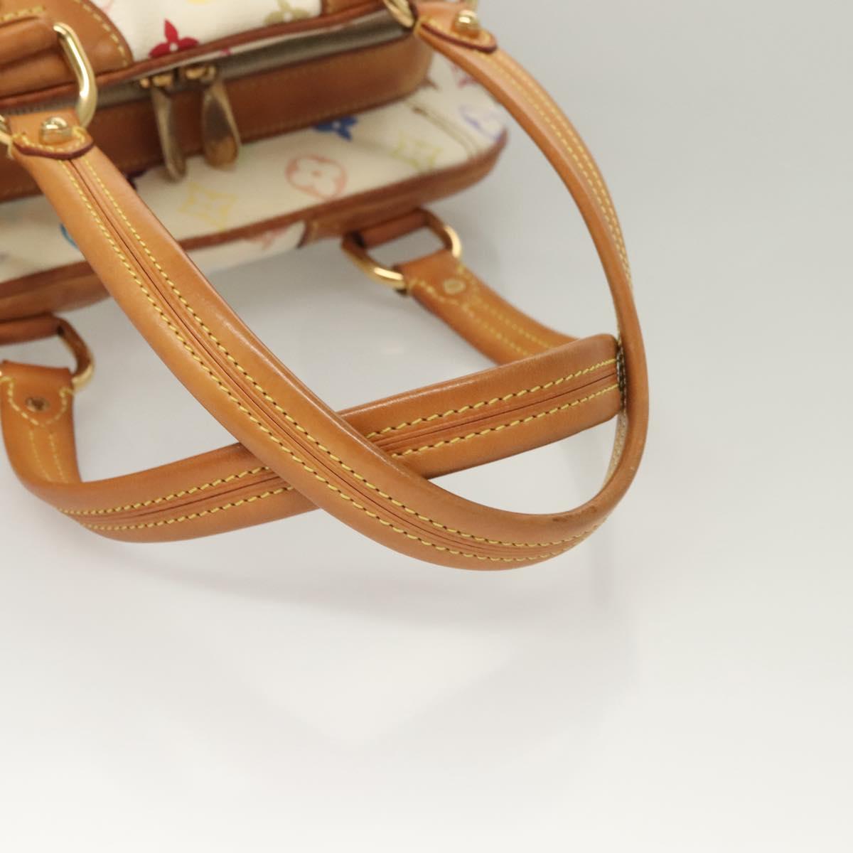 LOUIS VUITTON Monogram Multicolor Claudia Hand Bag White M40193 LV Auth 131825