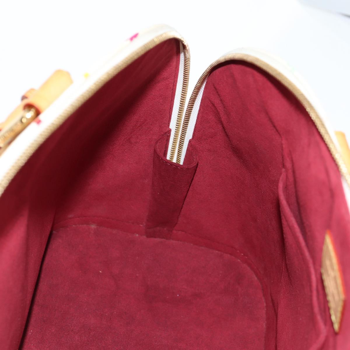 LOUIS VUITTON Monogram Multicolor Alma GM Hand Bag White M40441 LV Auth 131827V