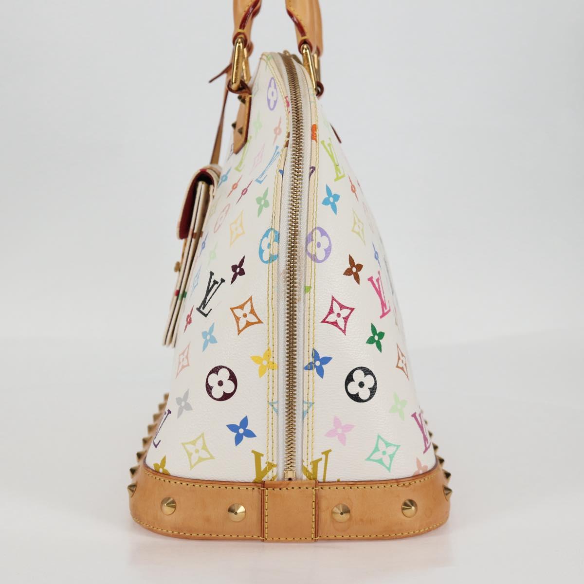 LOUIS VUITTON Monogram Multicolor Alma GM Hand Bag White M40441 LV Auth 131827V