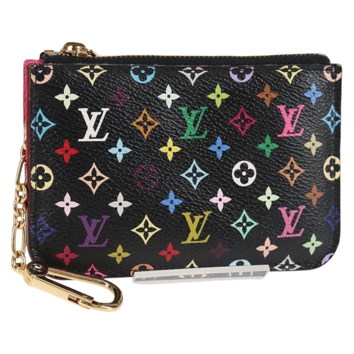 LOUIS VUITTON Monogram Pochette Cles NM Coin Purse Black M60279 Auth 131838V