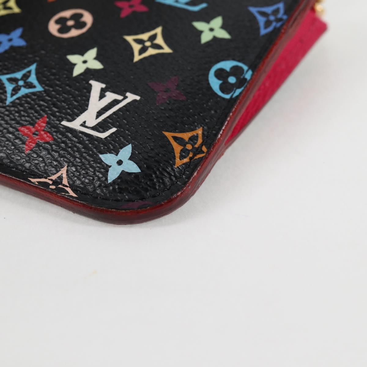 LOUIS VUITTON Monogram Pochette Cles NM Coin Purse Black M60279 Auth 131838V