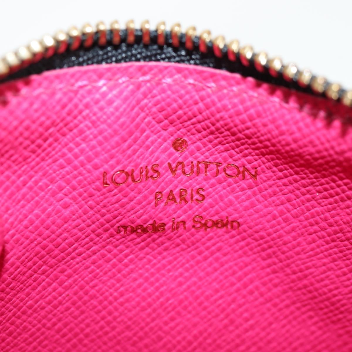 LOUIS VUITTON Monogram Pochette Cles NM Coin Purse Black M60279 Auth 131838V