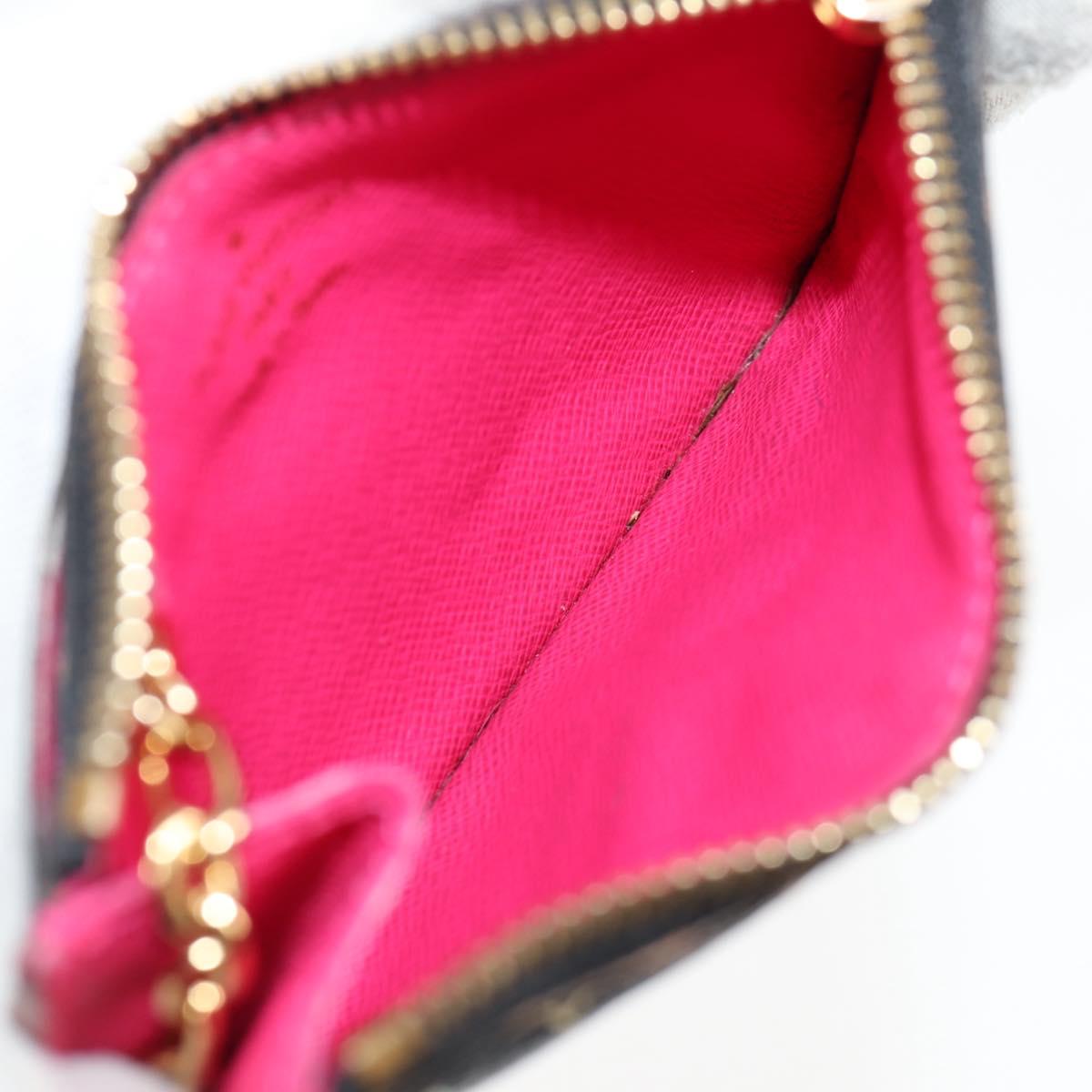 LOUIS VUITTON Monogram Pochette Cles NM Coin Purse Black M60279 Auth 131838V