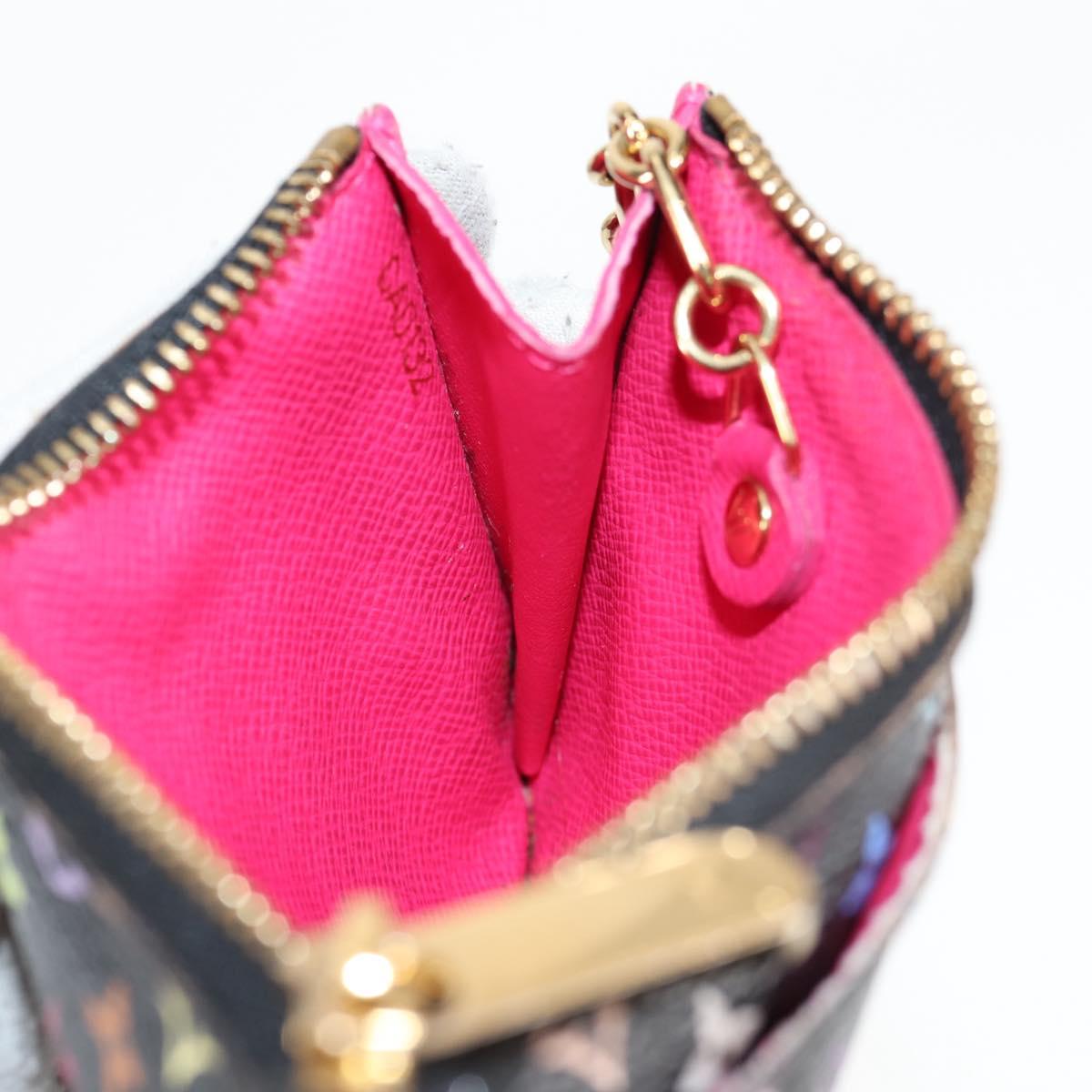 LOUIS VUITTON Monogram Pochette Cles NM Coin Purse Black M60279 Auth 131838V
