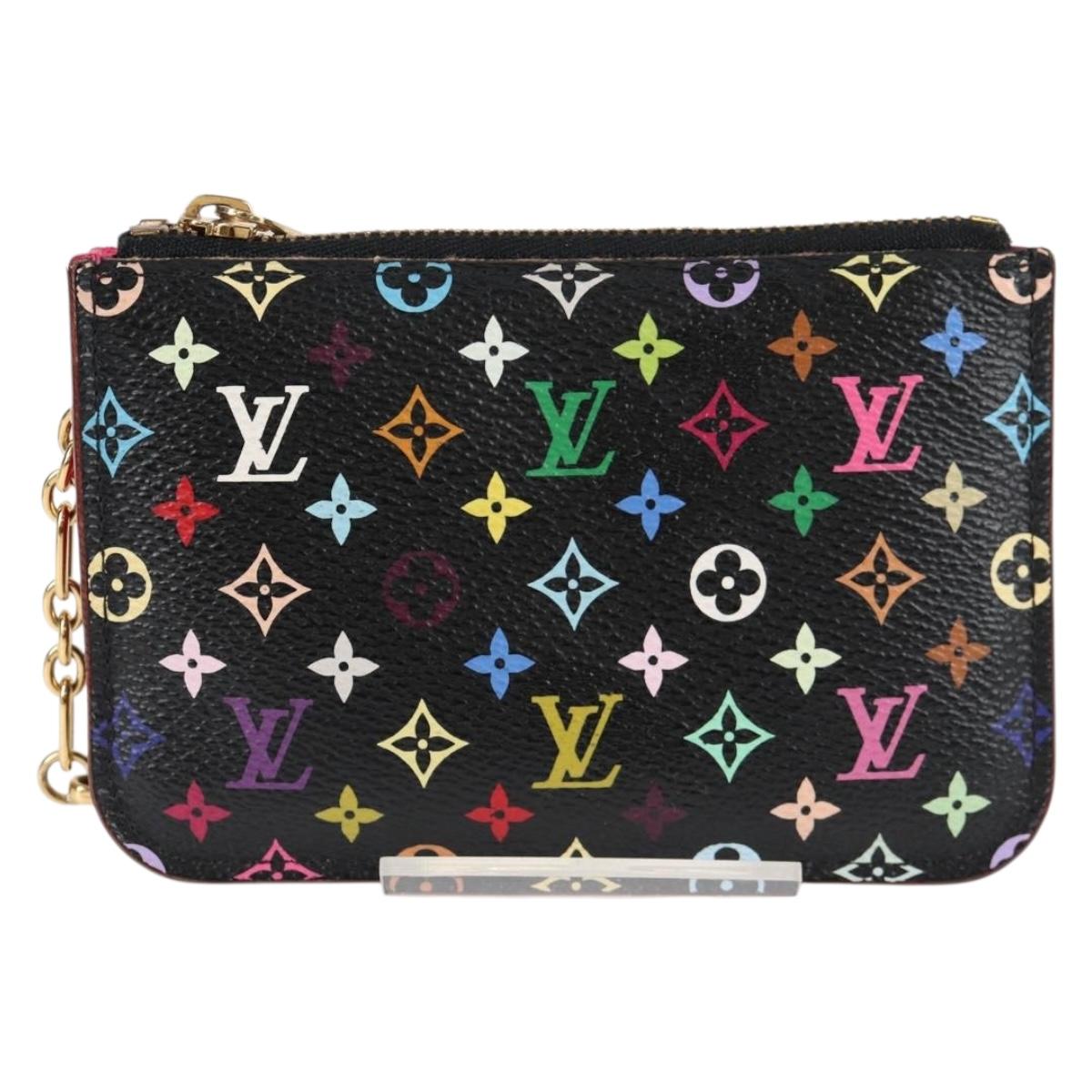 LOUIS VUITTON Monogram Pochette Cles NM Coin Purse Black M60279 Auth 131838V