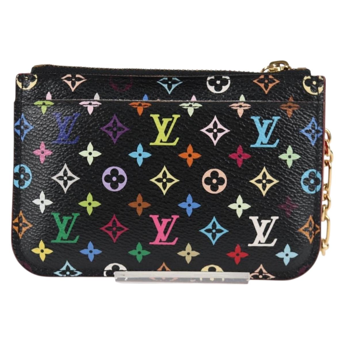 LOUIS VUITTON Monogram Pochette Cles NM Coin Purse Black M60279 Auth 131838V