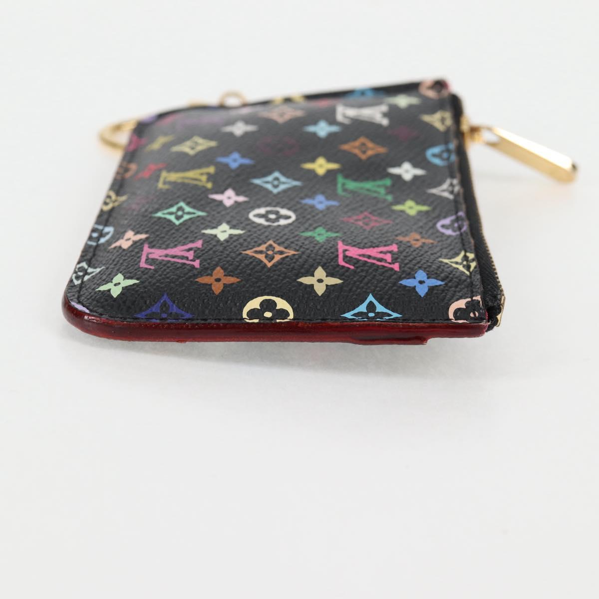 LOUIS VUITTON Monogram Pochette Cles NM Coin Purse Black M60279 Auth 131838V