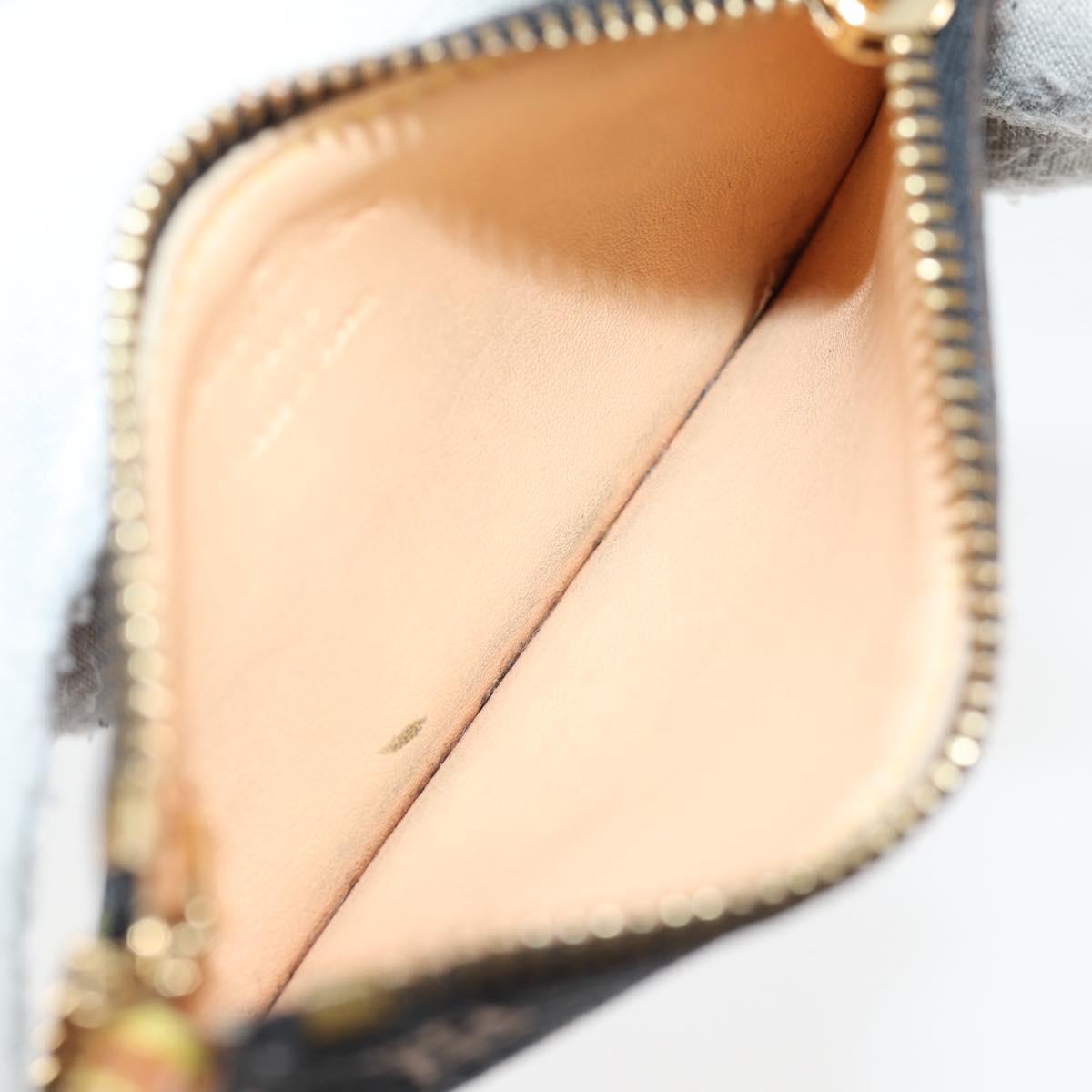 LOUIS VUITTON Multicolor Pochette Cles Coin Purse Black M13664 LV Auth 131839V