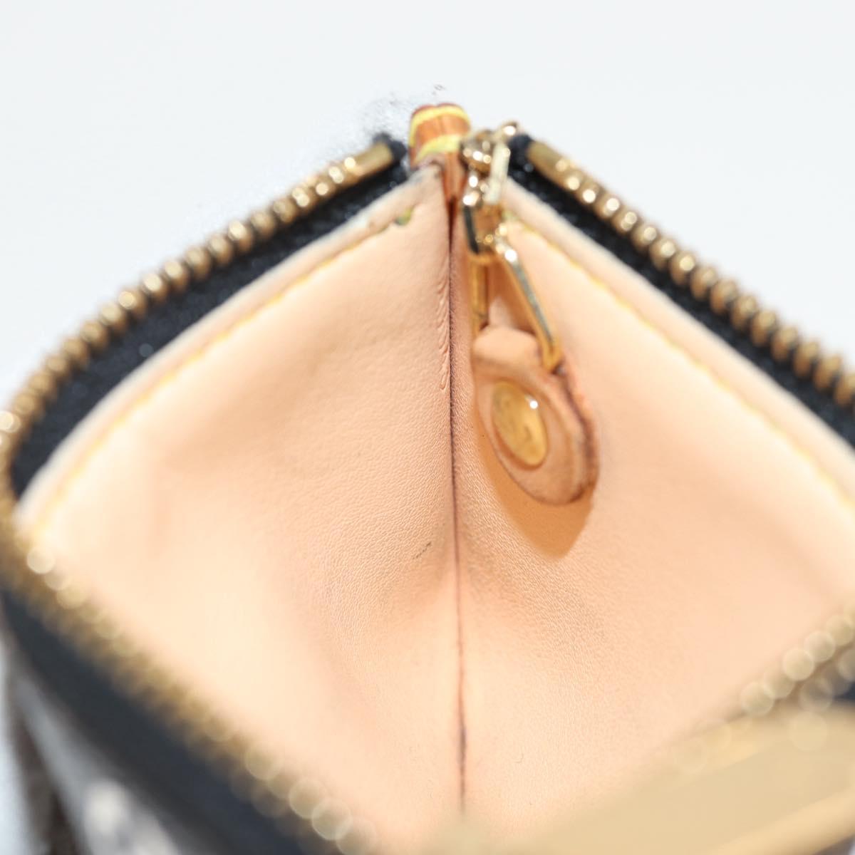 LOUIS VUITTON Multicolor Pochette Cles Coin Purse Black M13664 LV Auth 131839V