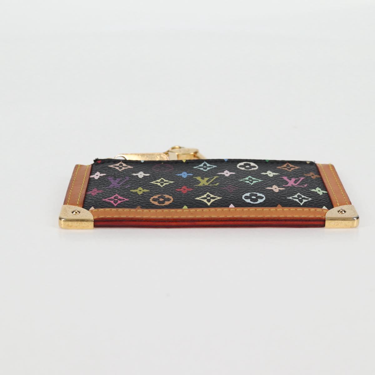 LOUIS VUITTON Multicolor Pochette Cles Coin Purse Black M13664 LV Auth 131839V