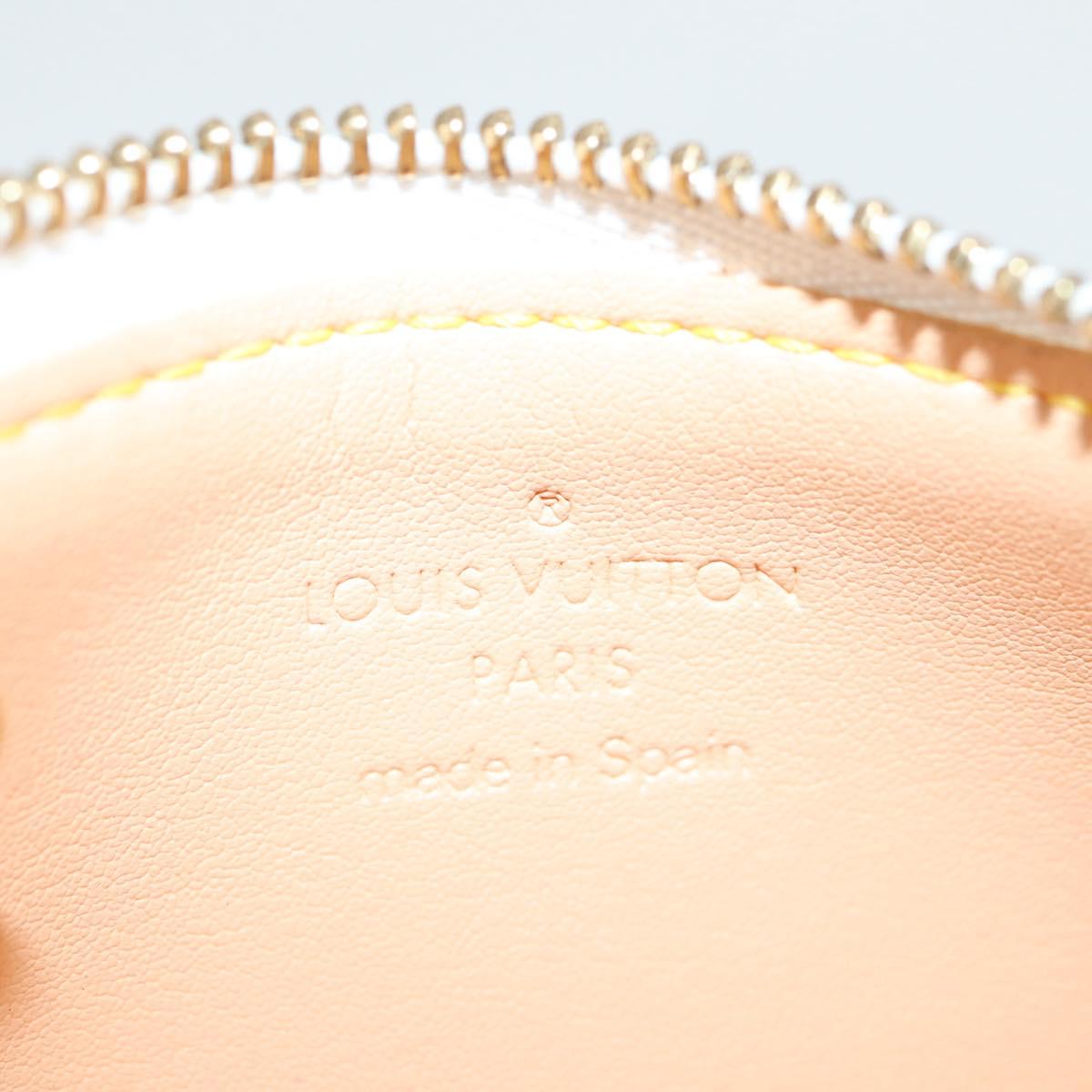 LOUIS VUITTON Multicolor Pochette Cles Coin Purse White M92655 LV Auth 131840V